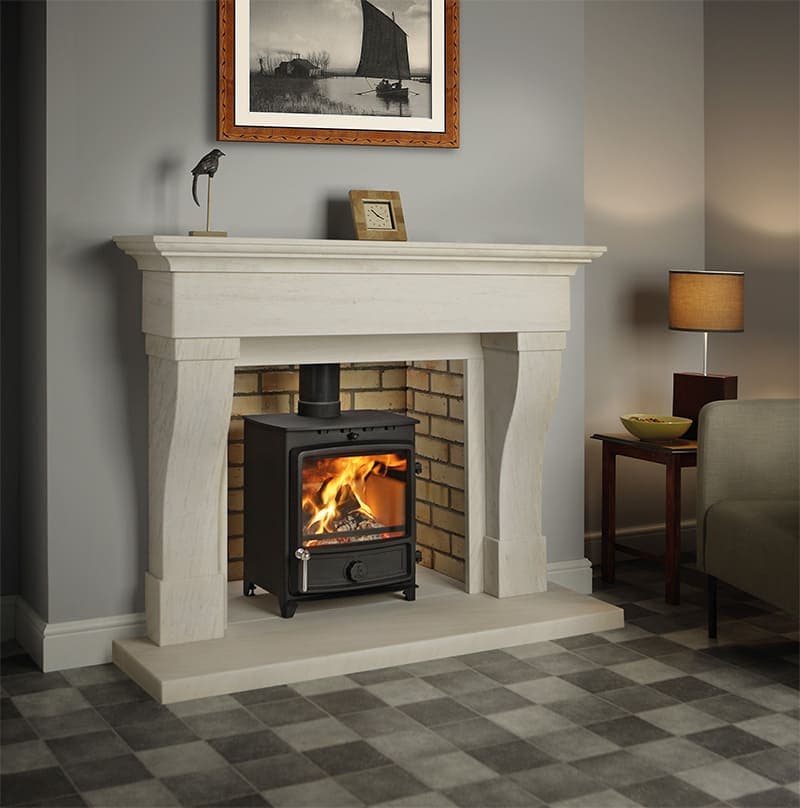 Provence fireplace surround