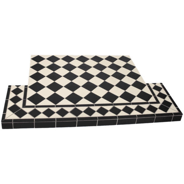 Chequered Pattern fireplace hearth